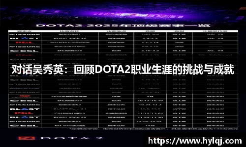 对话吴秀英：回顾DOTA2职业生涯的挑战与成就